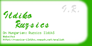 ildiko ruzsics business card